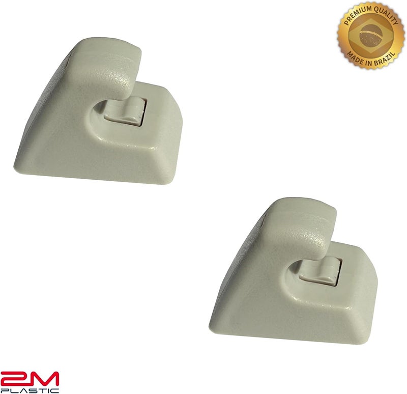 2M PLASTIC Sun Visor Holder Retainer Pair fits for Chevy Cruze 2016 2017 2018 Atmosphere Light Gray - Image 4